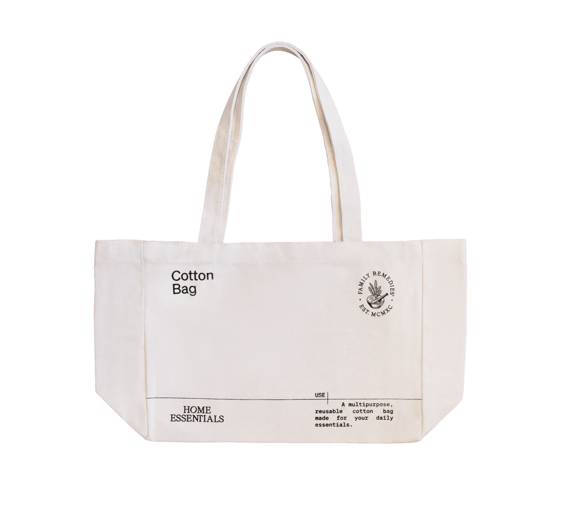 Front View of the Home Essentials Signature Cotton Tote Bag