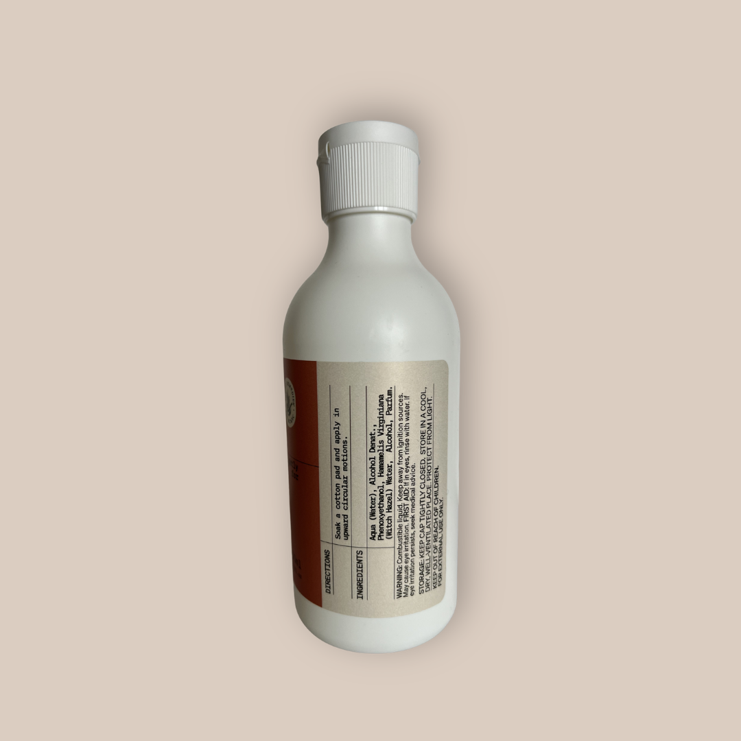 Witch Hazel & Rosewater 200ml bottle, back label view