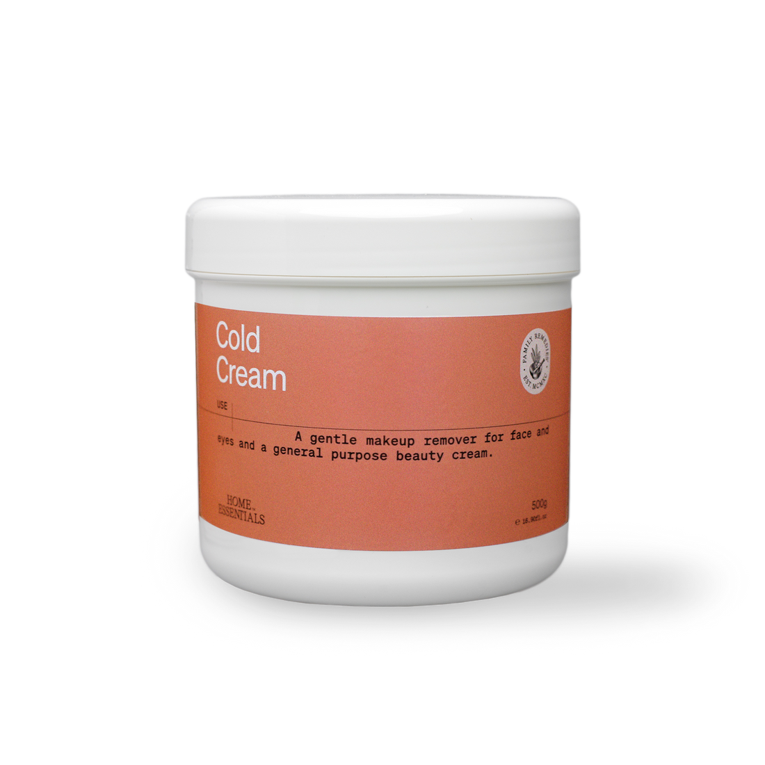 A Front View of the Cigalia Cold Cream-500g- pot on white background