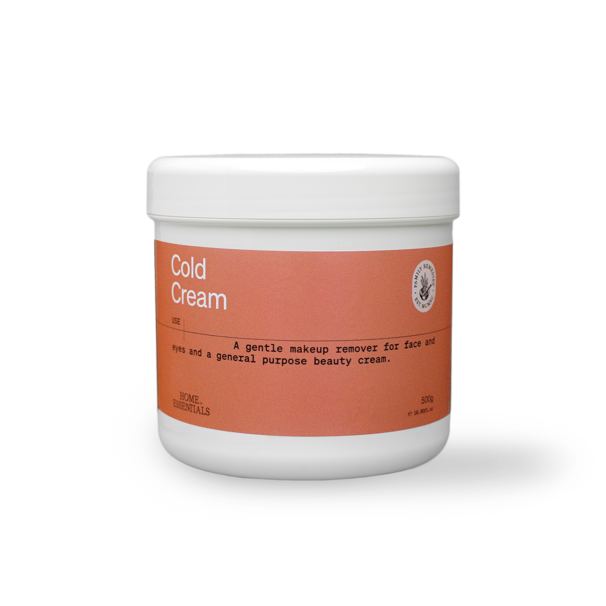 A Front View of the Cigalia Cold Cream-500g- pot on white background