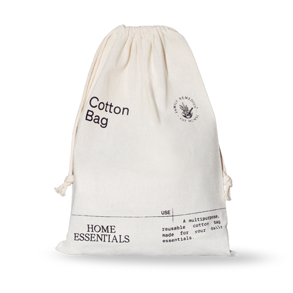 A front view of our Signature Multipurpose reusable Cotton Bag on white background.