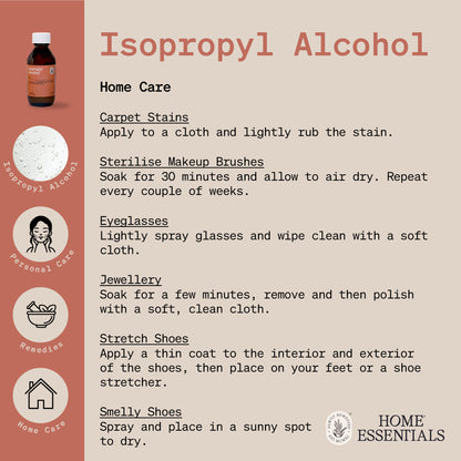 The Handy Hint document second page for Isopropyl Alcohol, listing various use and DIY remedy recipes