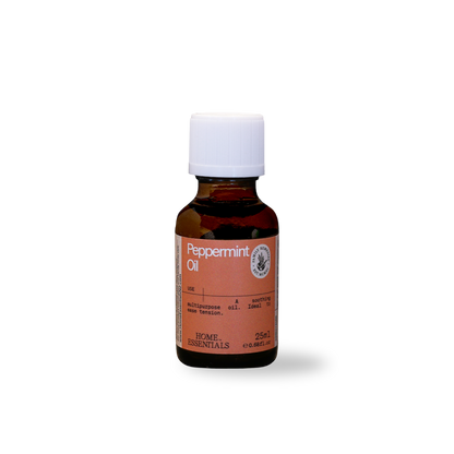 A front view of the Peppermint Oil 25ml Bottle on a white background
