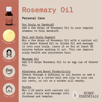 Home Essentials Rosemary Oil handy hints usage guide Page 1