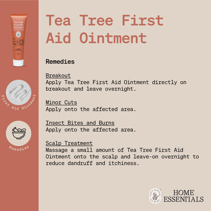 Home Essentials Tea Tree First Aid Ointment handy hints usage guide
